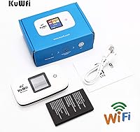 Vista 9 de KuWFi 4G LTE Mobile WiFi Hotspot desbloqueado dispositivos de enrutador de Internet inalámbrico con ranura para tarjeta SIM para soporte de viaje