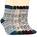 Bearbro Calze da donna,6 Paia Calze di Lana da donna donne calzini inverno caldo morbido annata per l'inverno per Attività all'Aperto e al Coperto