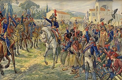 Carteles impresiones de Napoleón en Niza, decoración retro ideal para salones