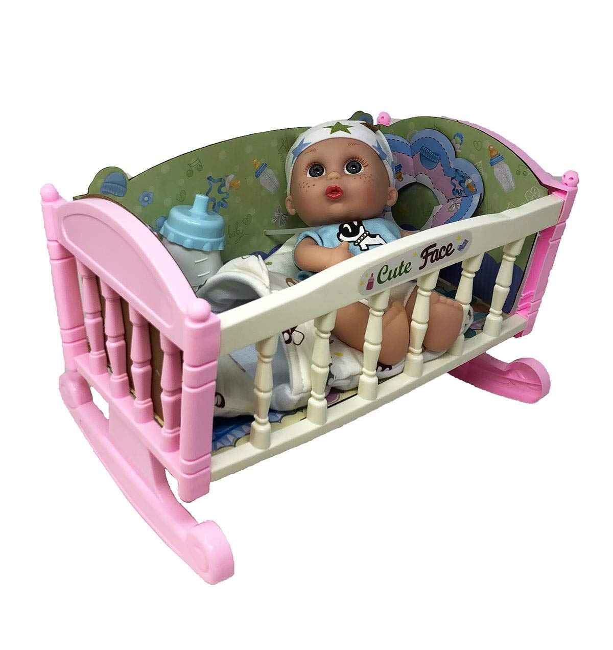 koolbitz14-Inch Realistic Baby Doll Toy with Accessories - Soft & Cuddly Baby Doll Set with Poseable Limbs, Feeding Bottle, Clothes & More for Kids Aged 3 and Up