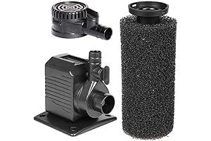 Places DP290 GPH Submersible Small Pond Pump with Filter for Crystal Clear...
