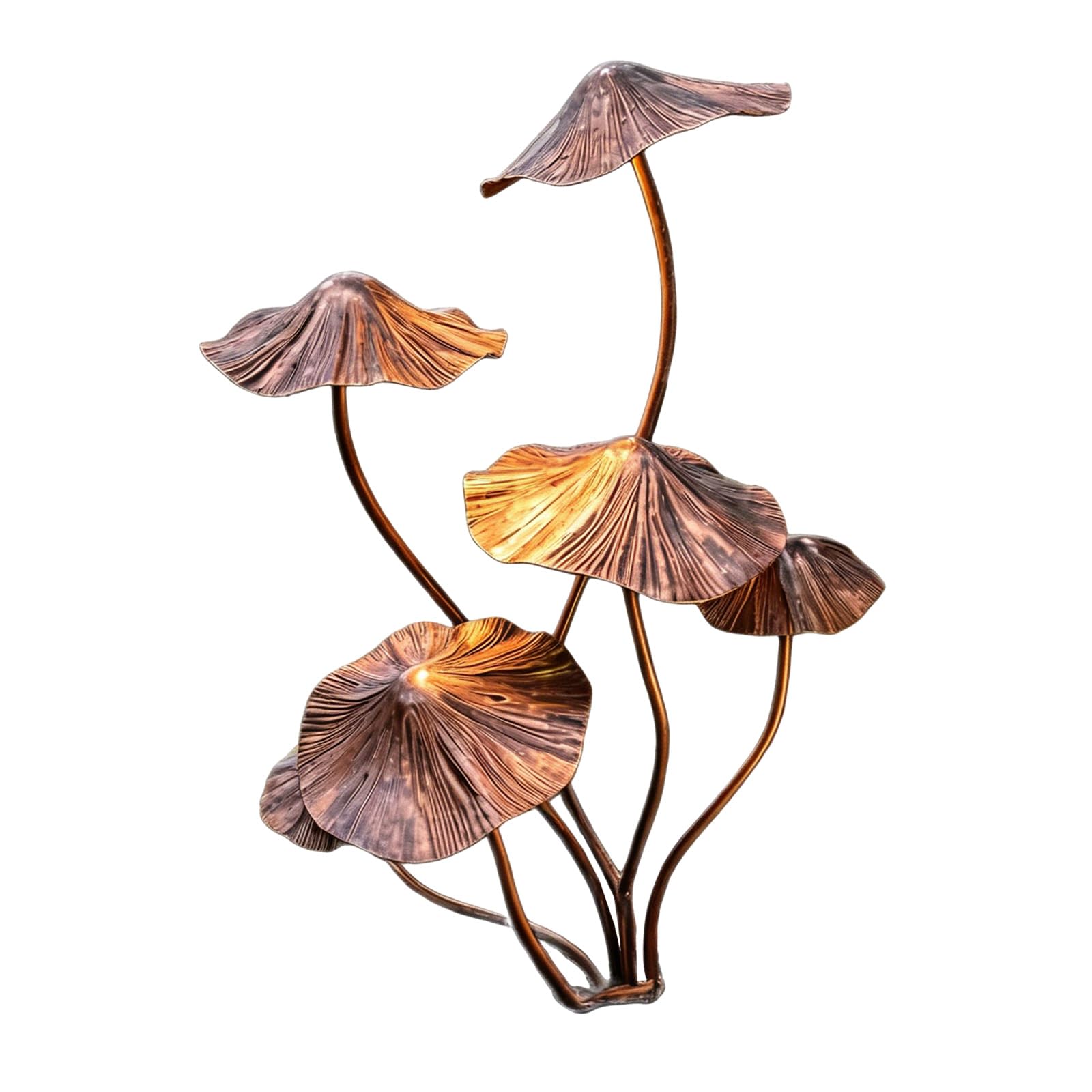 CUNZJIA Retros Metal Mushroom Statue Antique Styles Iron Sculpture Garden Stake Decoration Outdoor Art Ornament