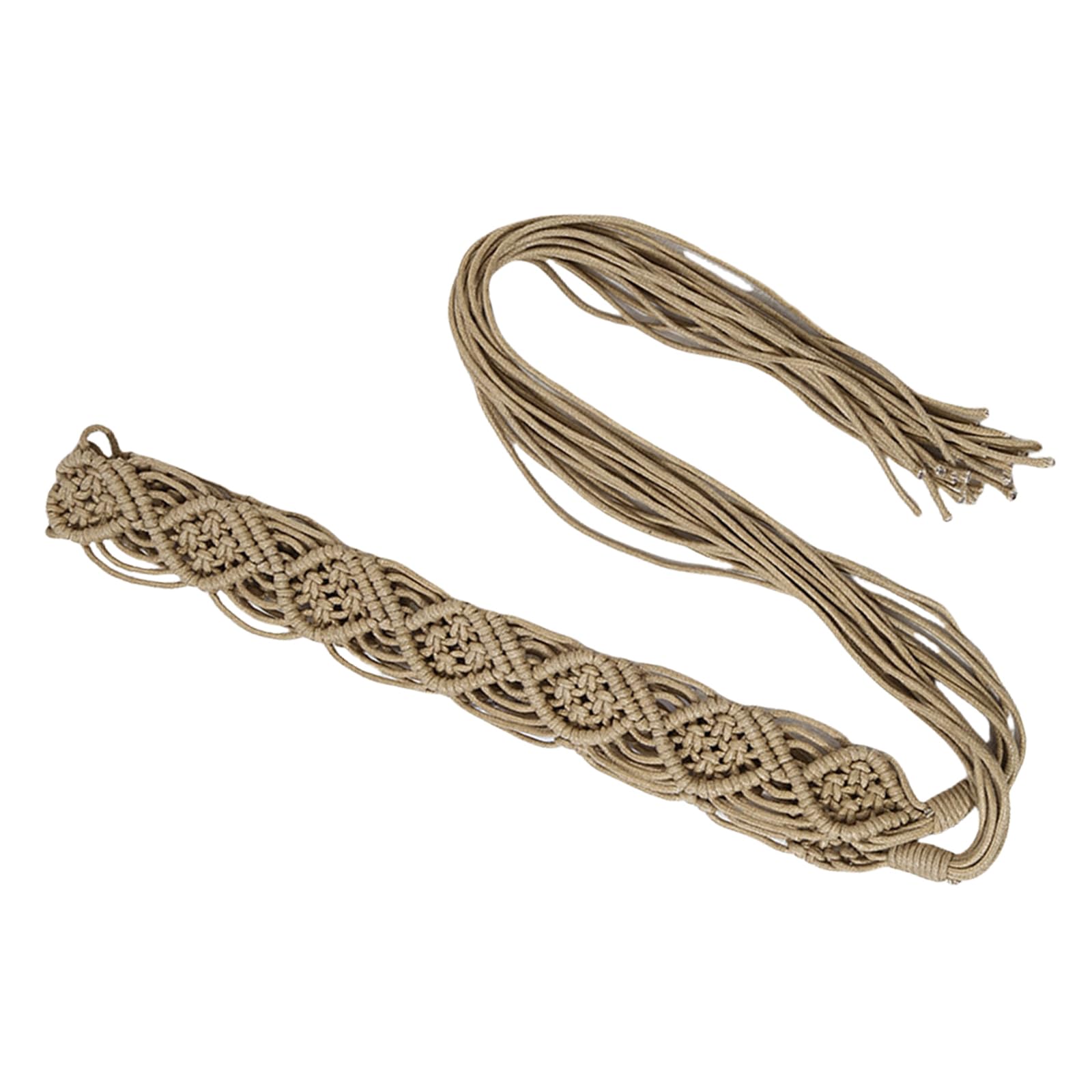 Vintage Popular Rope Belt For Women Fashion Handmade Crochet Waist Girl Travel Waistband For Dress Vacation Unisex Accessory