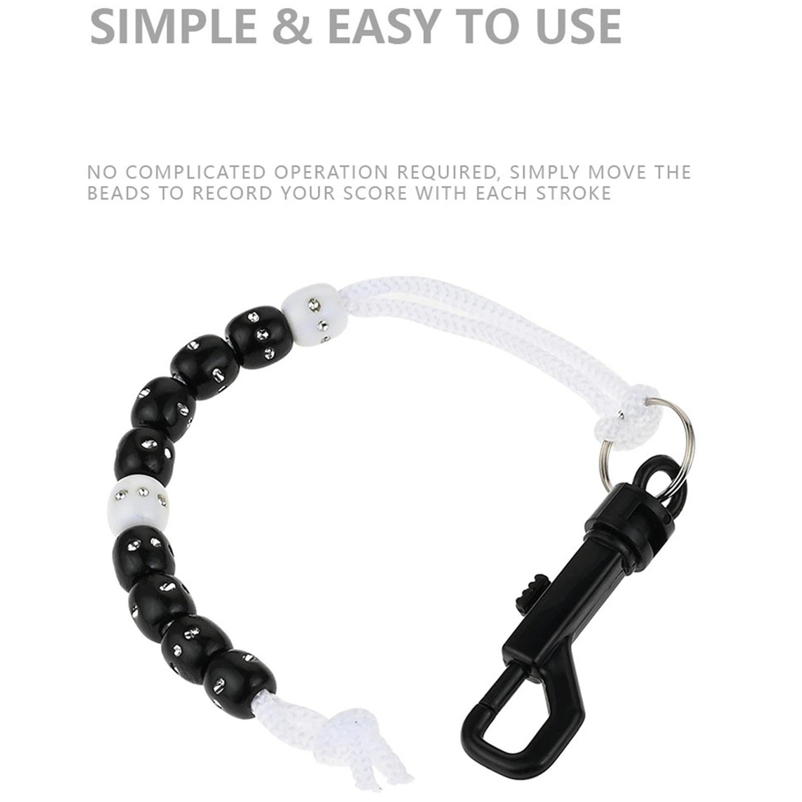 Bracciale Contatore Golf Perline con Strass per Contare i Colpi | Clip Contatore Punti