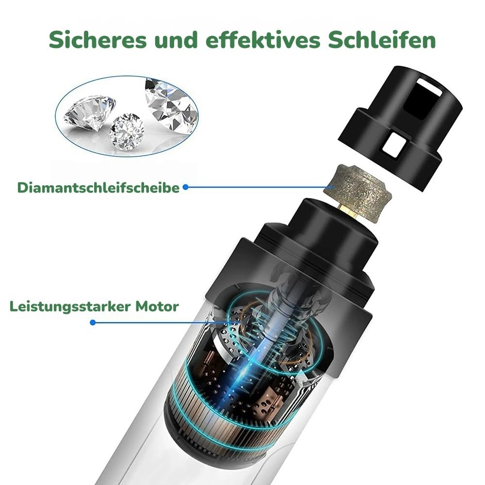 KELENO TrimNox Pro – Der leise Krallenschleifer für stressfreie Pflege Professionell Einfach zu bedienen Große Mittelgroße Kleine Hunde Elektrischer Krallenschneider