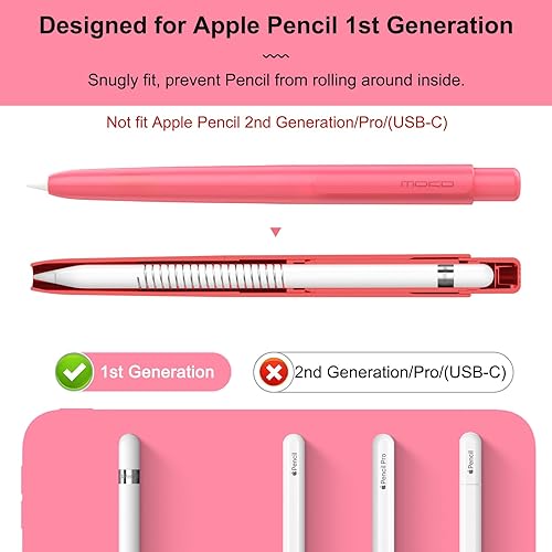 Vista 100 de Funda protectora MoKo para Apple Pencil, Rosado