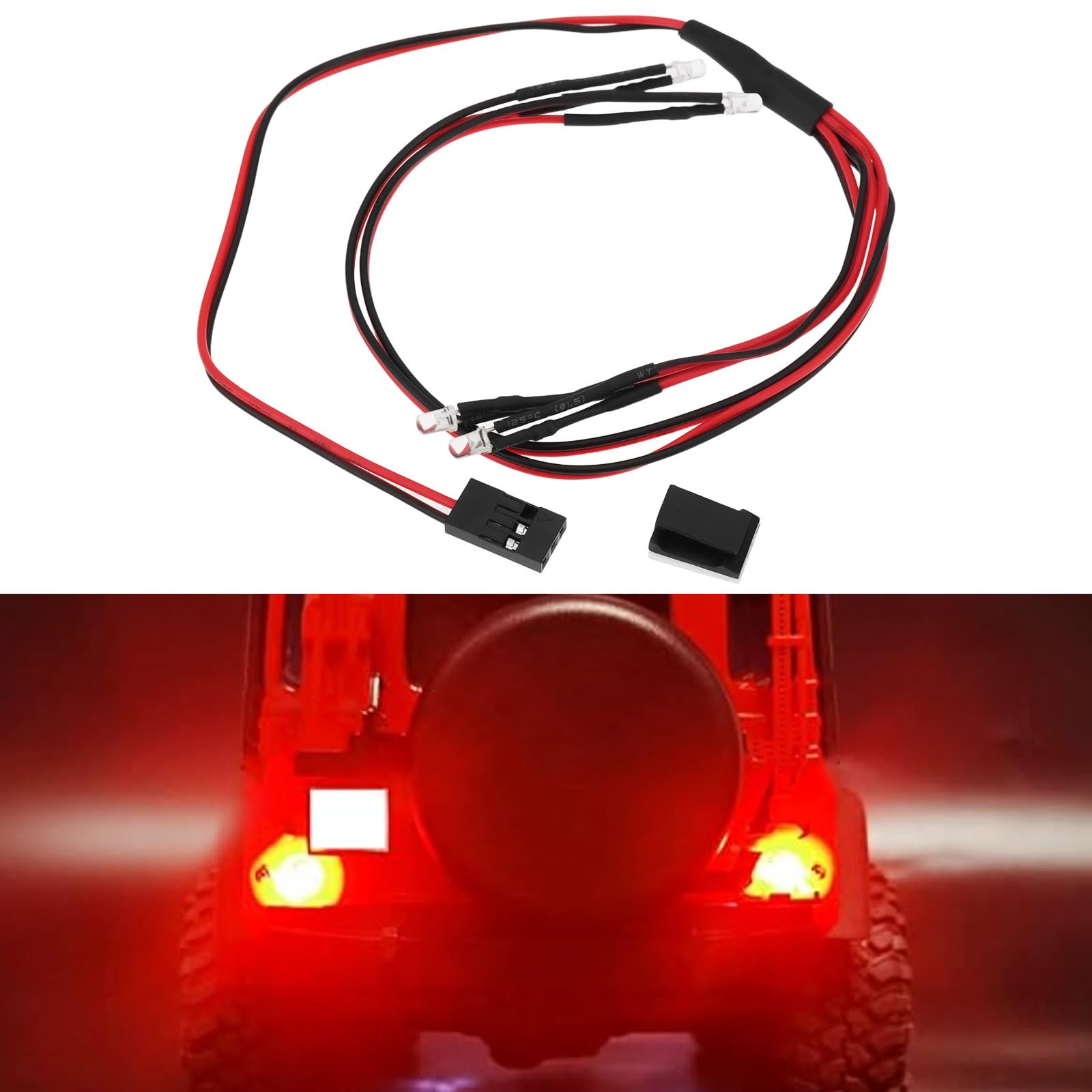 VGOL LED Headlights and Taillights Kit Compatible with TRX4M 1/18 RC Crawler Car White Front Red Rear Lights - Image 3