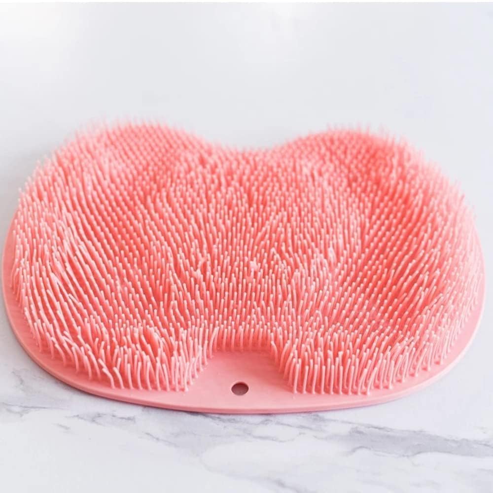 CHIDDHAN Shower Foot Mat Hands Free for Shower Wall Mounted Bath Massage Pad Back with Non Slip Suction Cups Foot Cleaner for Men Women 3