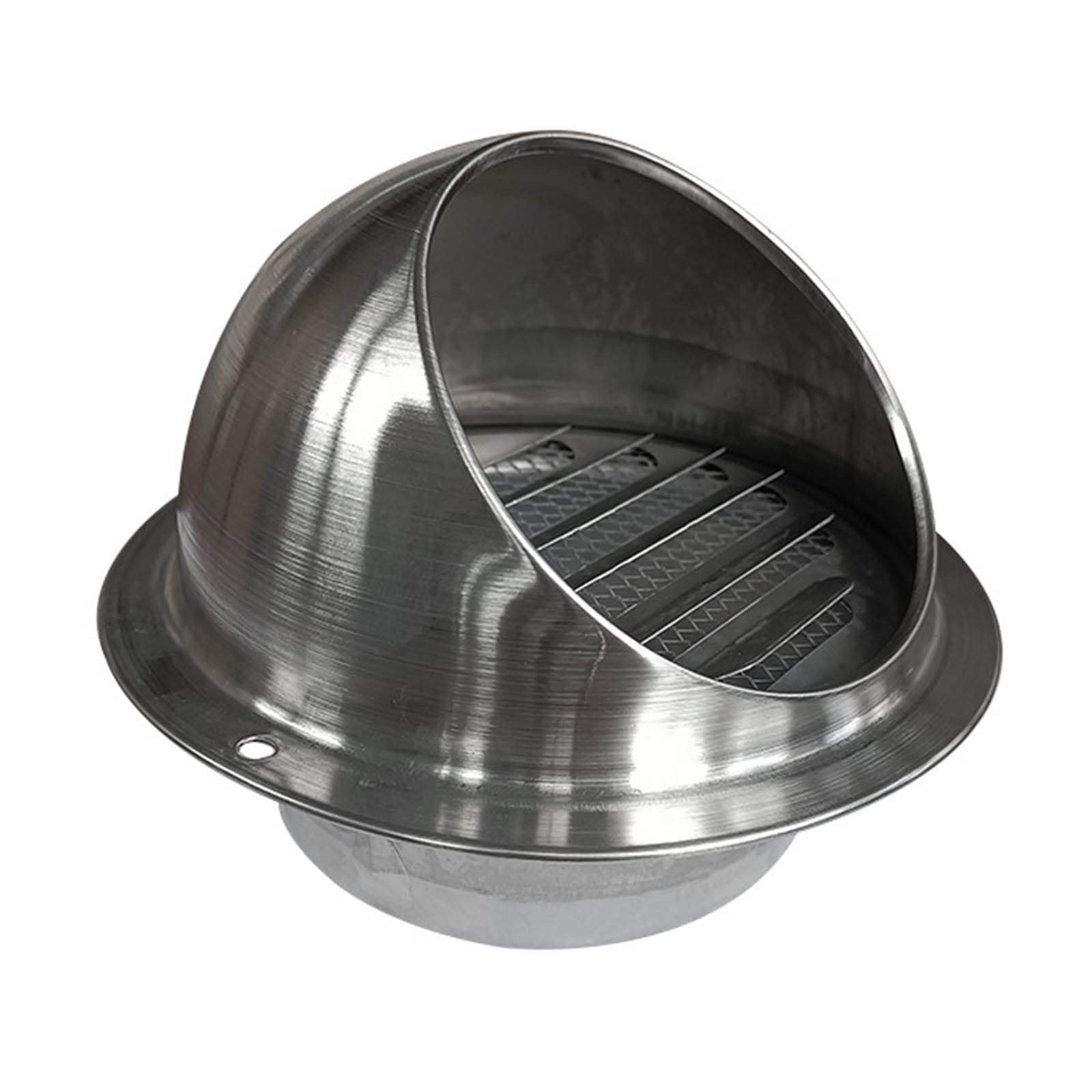 Grille De Ventilation Ronde en Acier Inoxydable pour Cuisine, 60 100 125 200mm Grille D'Aération, Grille Ventilation Hotte avec Filet Antis-Insectes, Protection Contre Les Intempéries