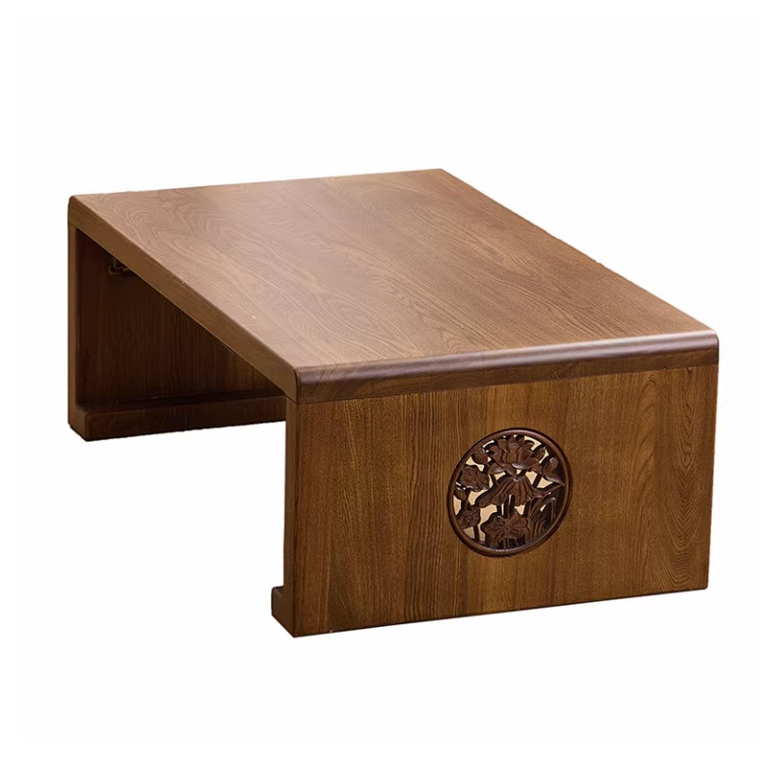 Table basse en bois massif Walnut 50x40x25cm vintage pliante pour tatami