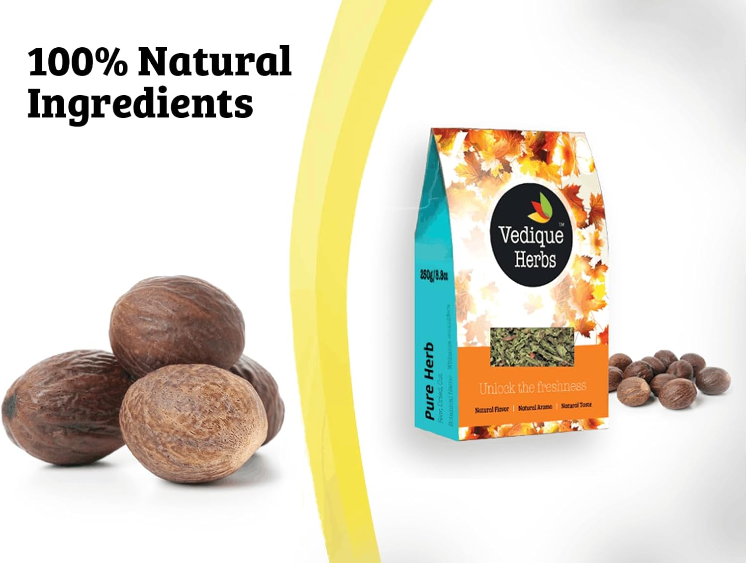 Nutmeg Fruit (Myristica fragrans) - 250g (8.8oz) | Raw, Crude, Dried | T-Cut | Premium Grade