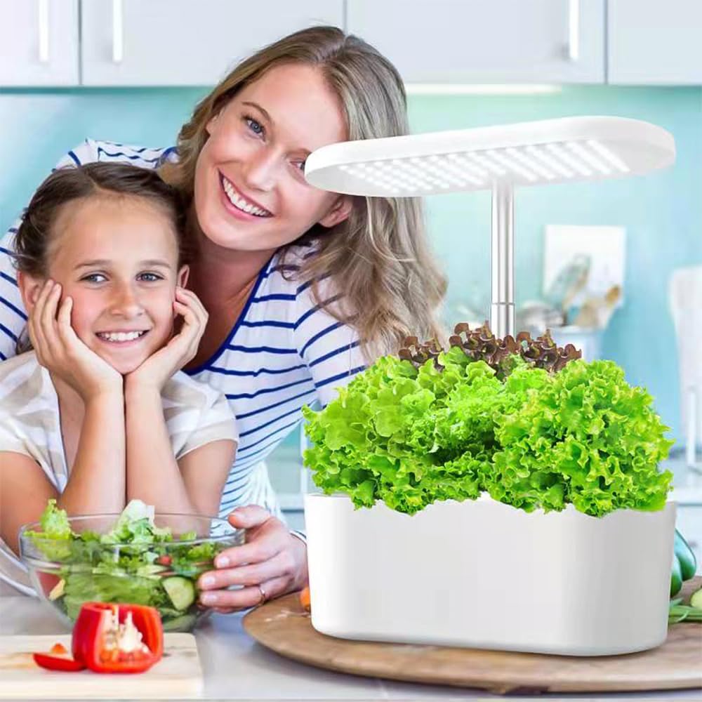 Kavolet Lumière pour plantes d'intérieur, système hydroponique, écran tactile, 24 W, 104 LED, lumière de croissance à spectre complet avec pompe à eau, 2080 lm, réservoir d'eau de 3,6 l, hauteur