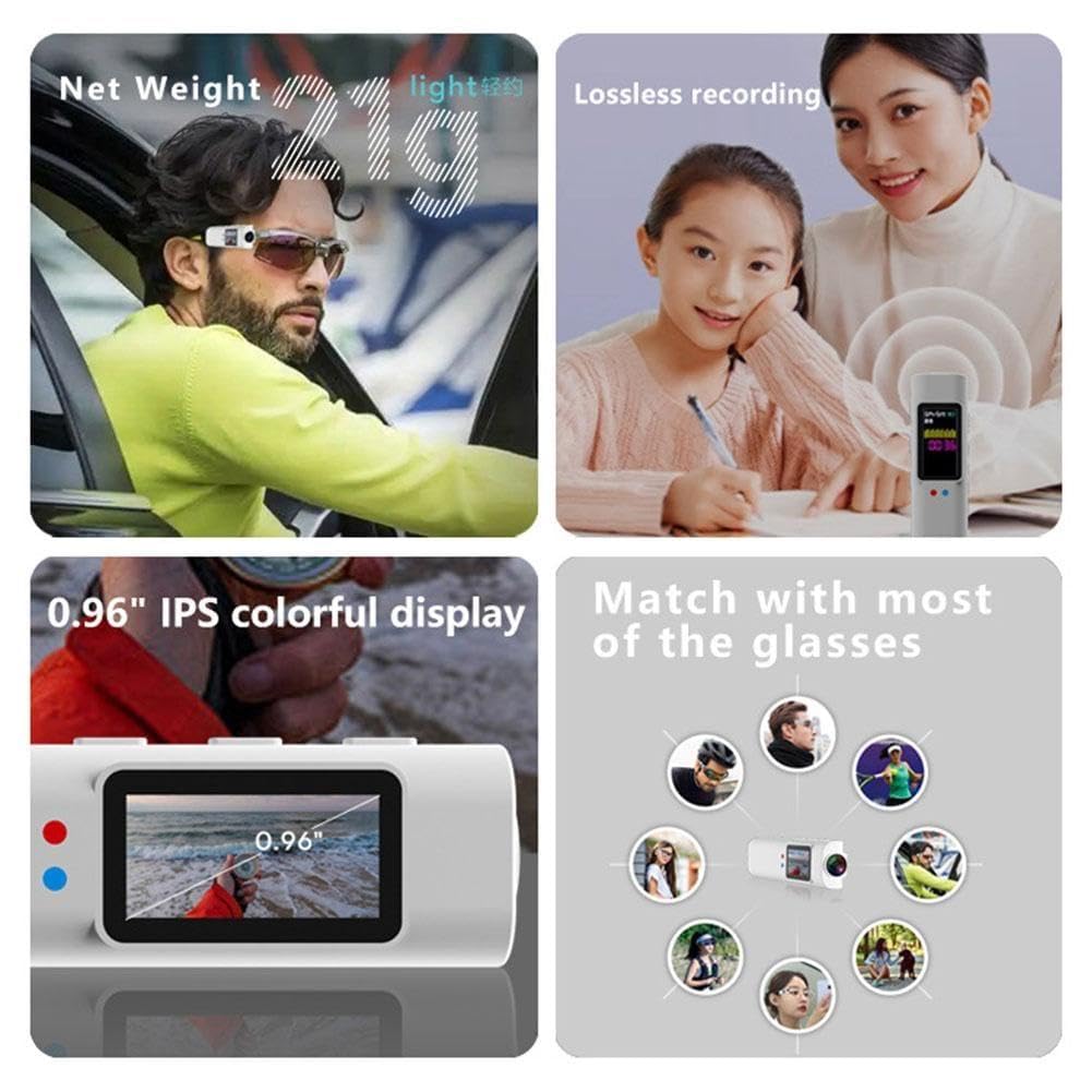 Cámara de gafas de 2,7 K con WiFi, mini portátil para deportes de seguridad al aire libre, grabadora de vídeo Dv DVR, videocámara de vigilancia K1f9 para conducir caminata