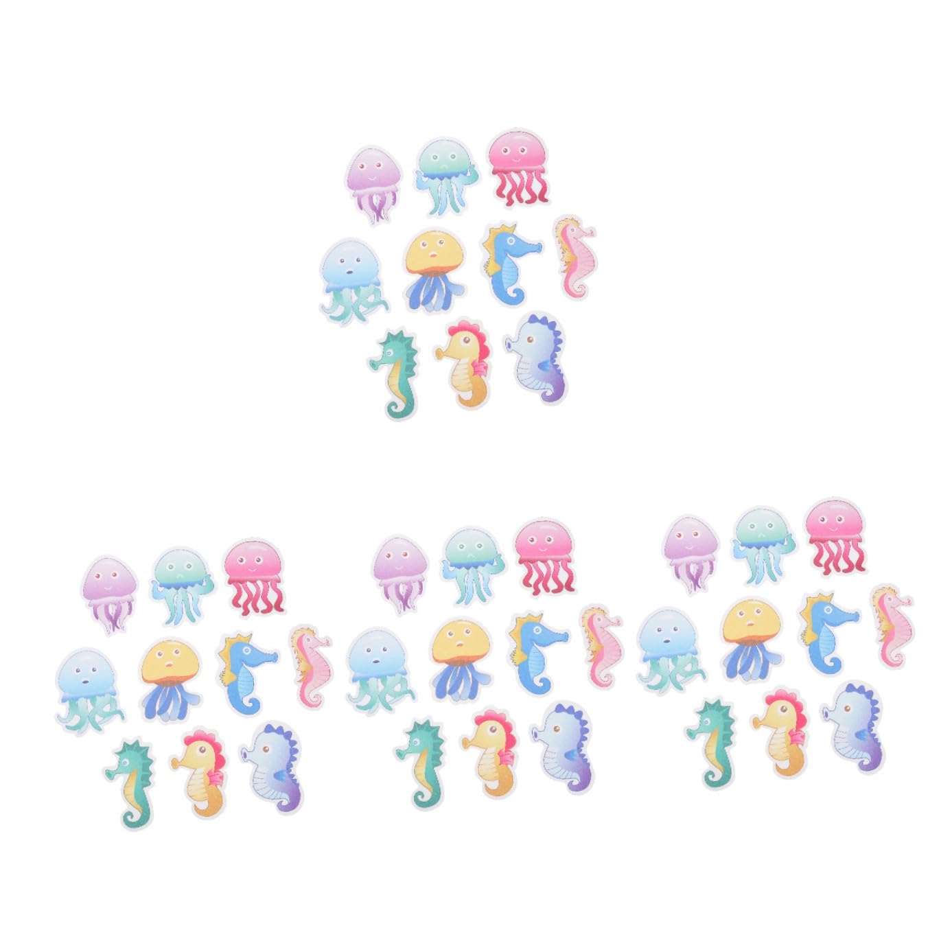 IMIKEYA 40piezas Pegatinas Antideslizantes para Bañera Diseño De Animales Marinos Decoración Infantil para Baño Adhesivos Impermeables para Suelo y Paredes