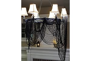 Halloween Creepy Cloth Black Gauze Fabric (28"x432")