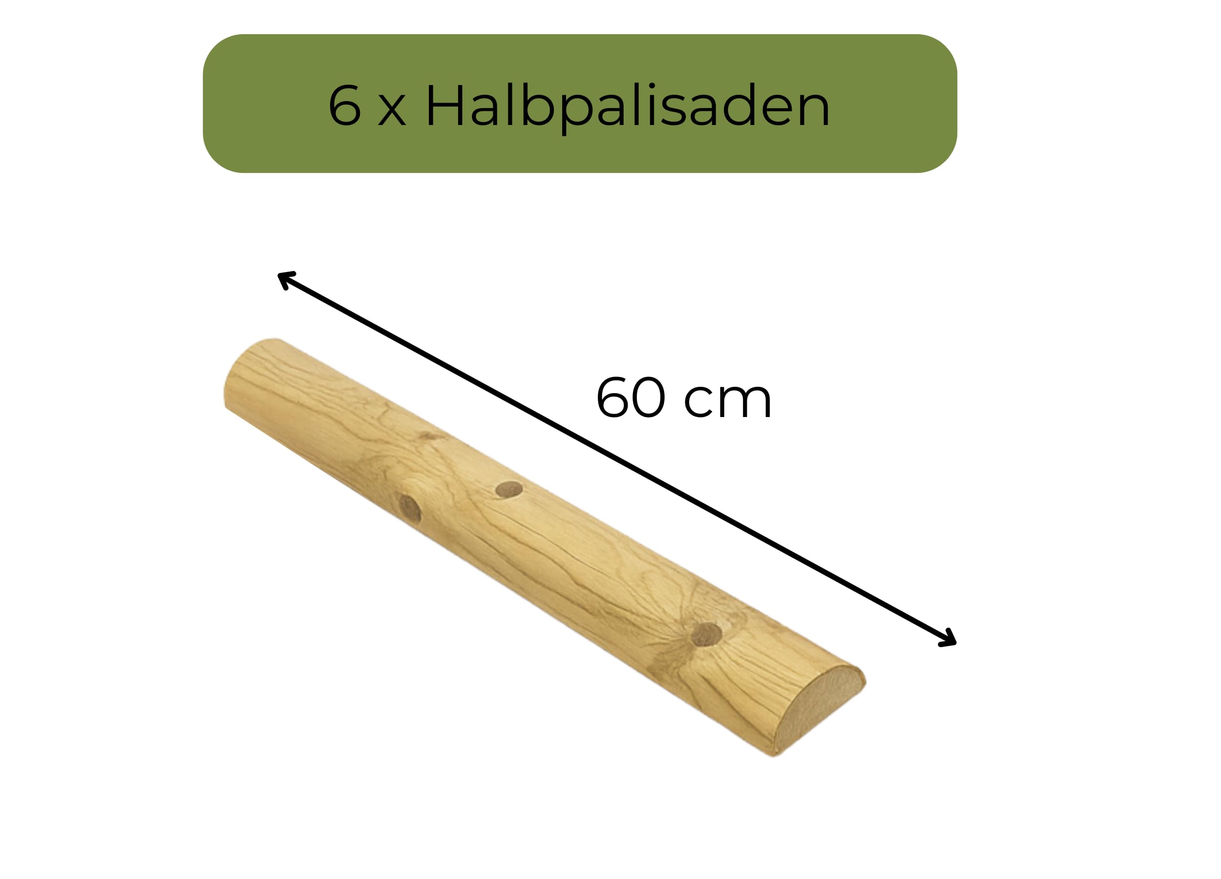 Kit Tutto Incluso per Sostegno Alberi ø 7 cm x 220 cm con 3 Pali in Legno, 3 Cinghie Nere e 6 Semipali in Legno per Fissaggio e Supporto Piante