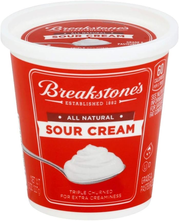 Breakstones All Natural Sour Cream, 8 Ounce - 12 per case.