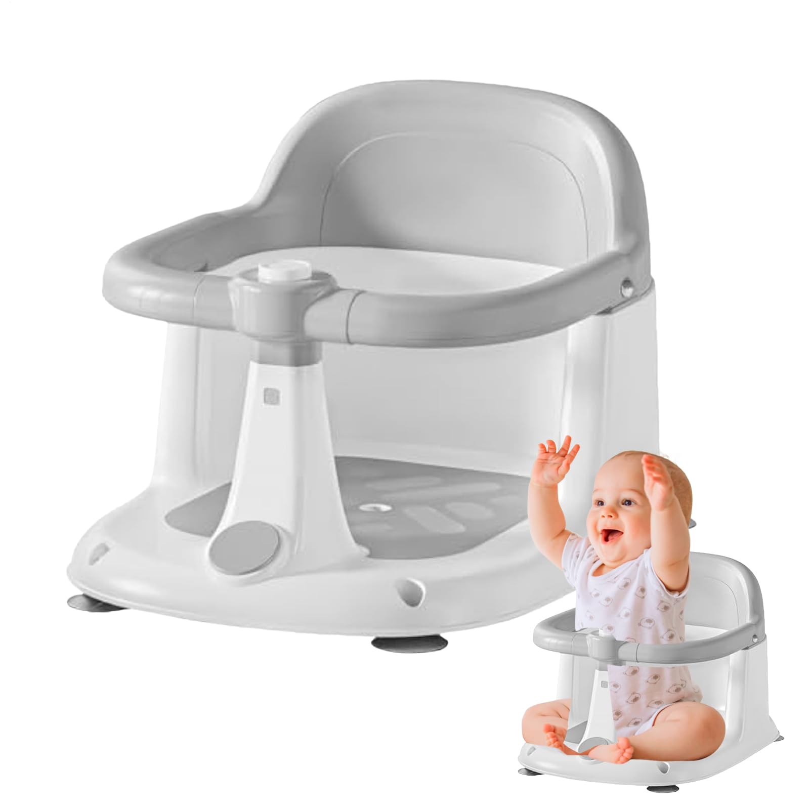 Sedia da Bagno per Bambini Supporto Antiscivolo con Ventose per il Bagnetto | Sedia da bagno Casa, viaggio, pavimento, bambini, neogenitori, babysitter, famiglie attente alla sicurezza