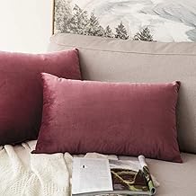 Khooti Velvet Rectangular 220 TC Cushion Cover, 12X24 (Jam)(Pack Of 2)