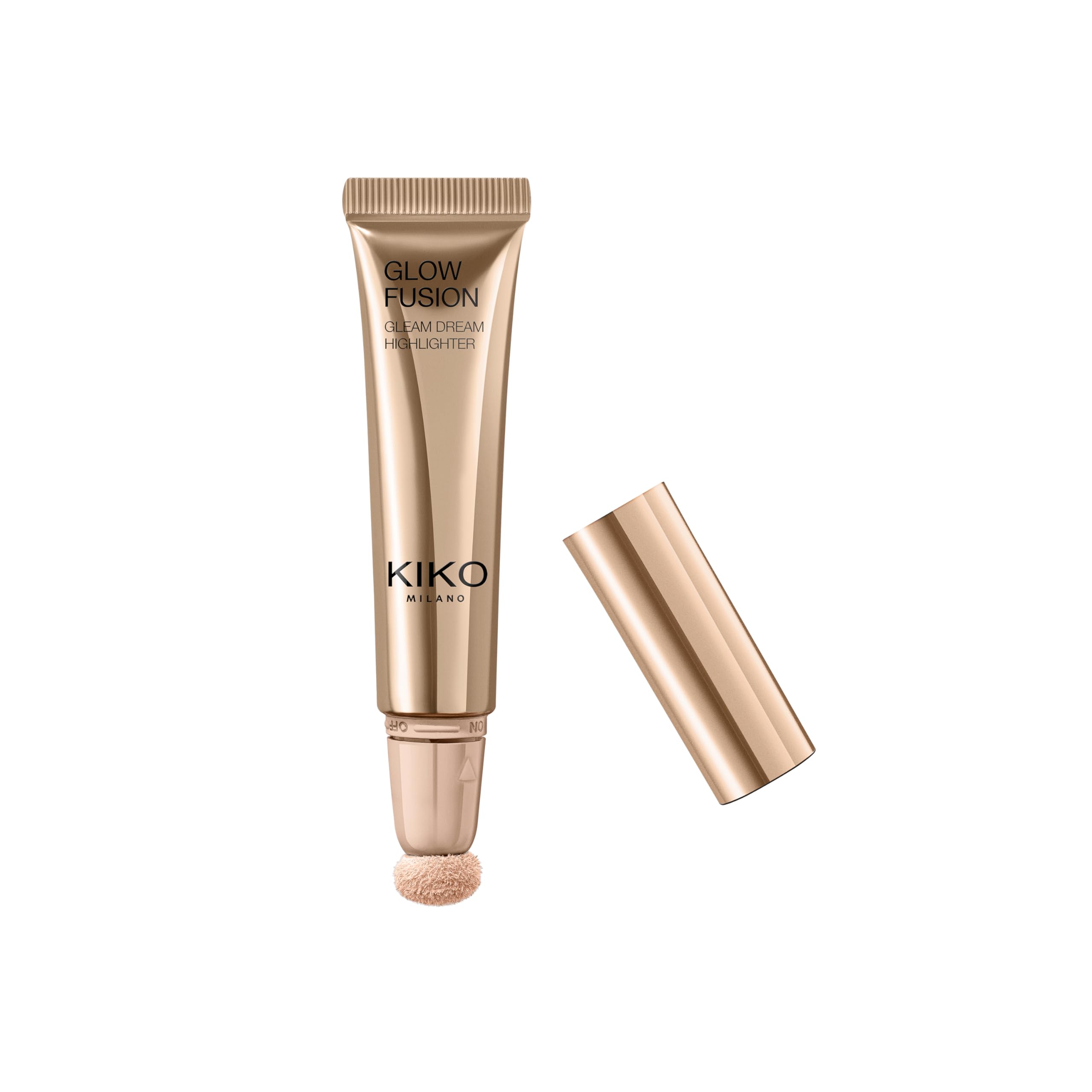 KIKO Milano Glow Fusion Gleam Dream Highlighter 1, Liquid Face Highlighter With Sponge Applicator