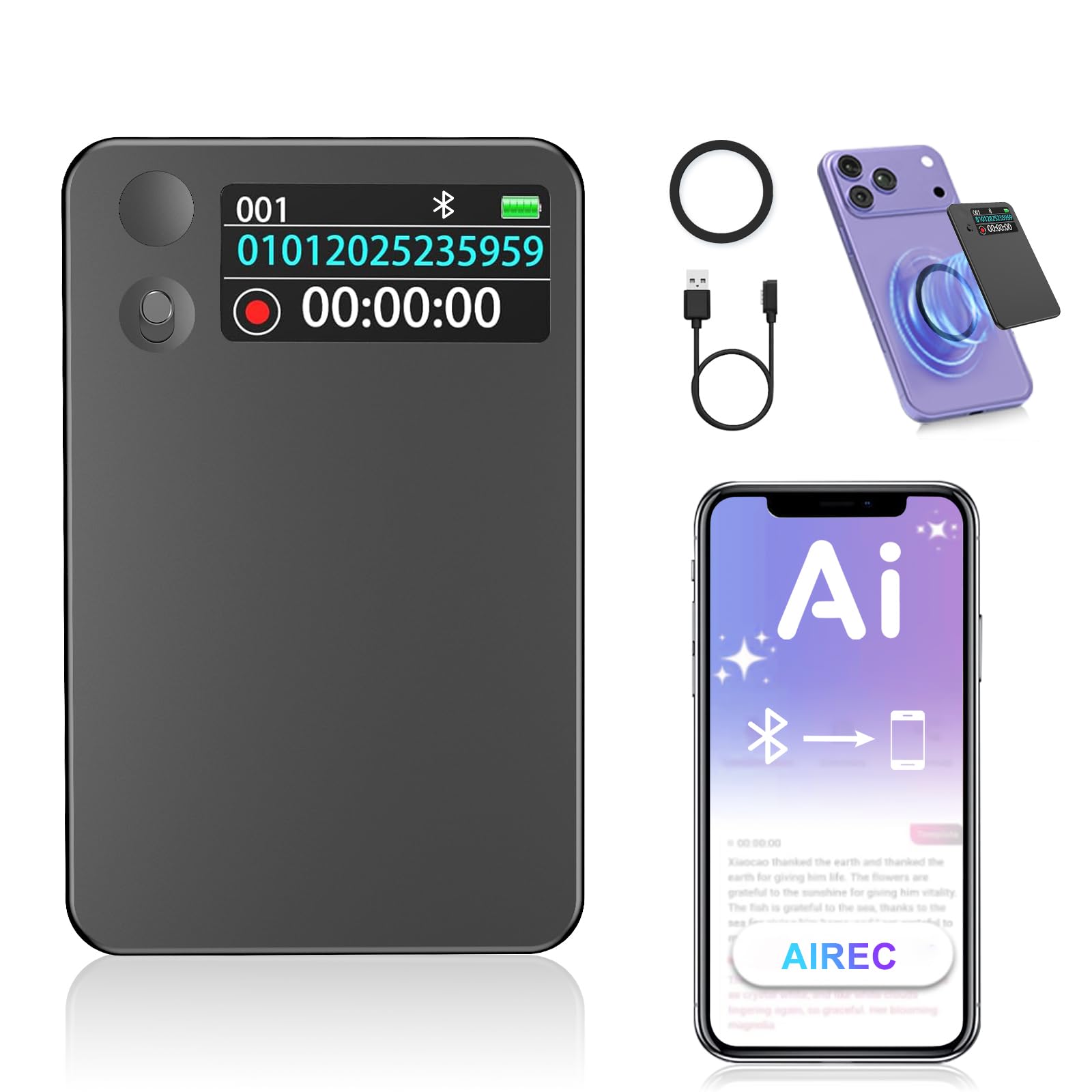 Amazon.co.jp: 【2026新版】TDW AI ボイスレコーダー 文字起こし 16GB