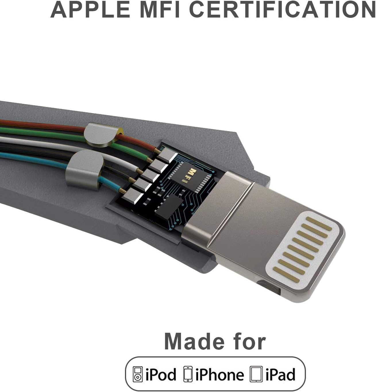 Buy 1 get 1 Vxdoirk MFi Certified iPhone Charger Lightning Cable 3FT High Stretch Nylon Weave USB Charging & Syncing Cord Compatible iPhone Xs/Max/XR/X/8/8Plus/7/7Plus/6S/6S Plus/SE/iPad/Nan More