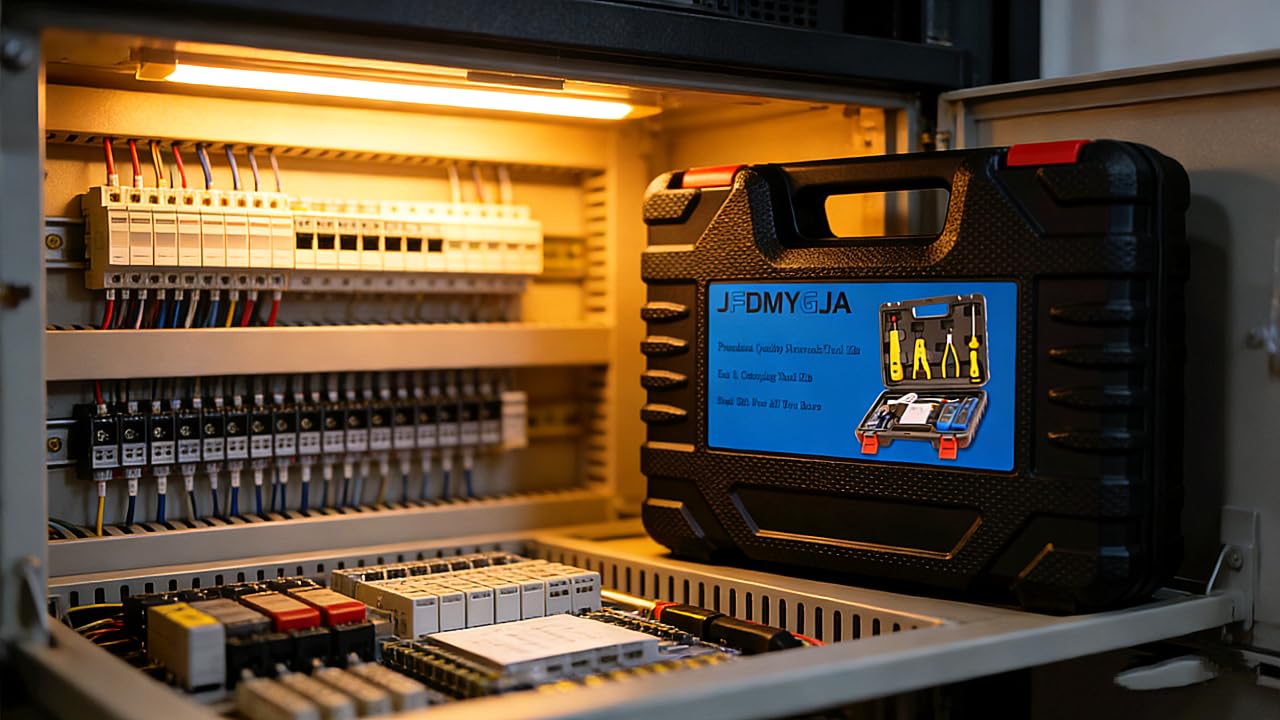 Pass Through RJ45 Crimp Tool Kit, Netzwerk Tool Kit für Cat6 Cat5 | Ethernet Crimper Cat6 Cat5e Cat5 Crimpzange mit Draht-Tracker, Durchgangsanschlüsse