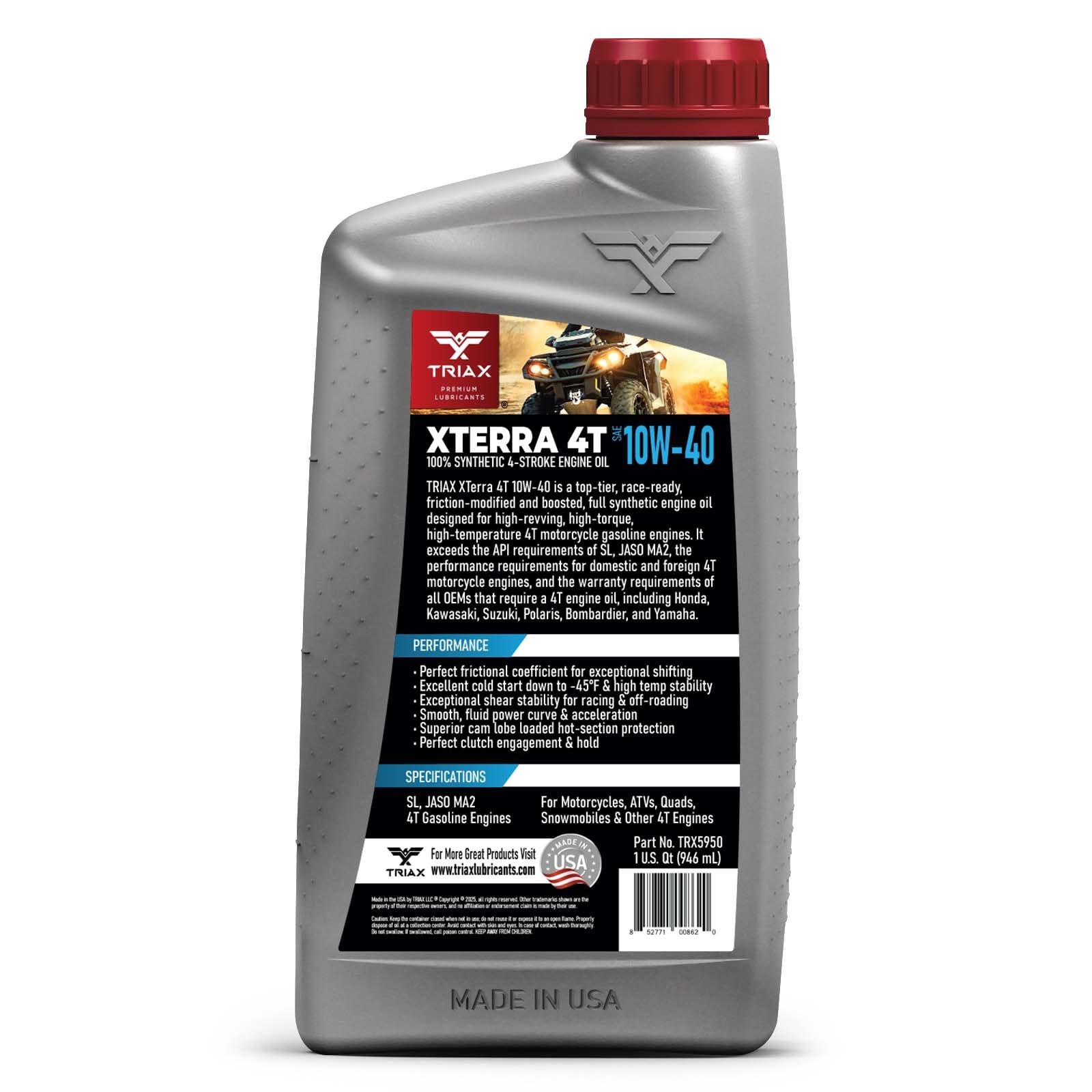 Snapklik.com : Triax Xterra 4T Full Synthetic Ester 10W-40 VTWIN ...