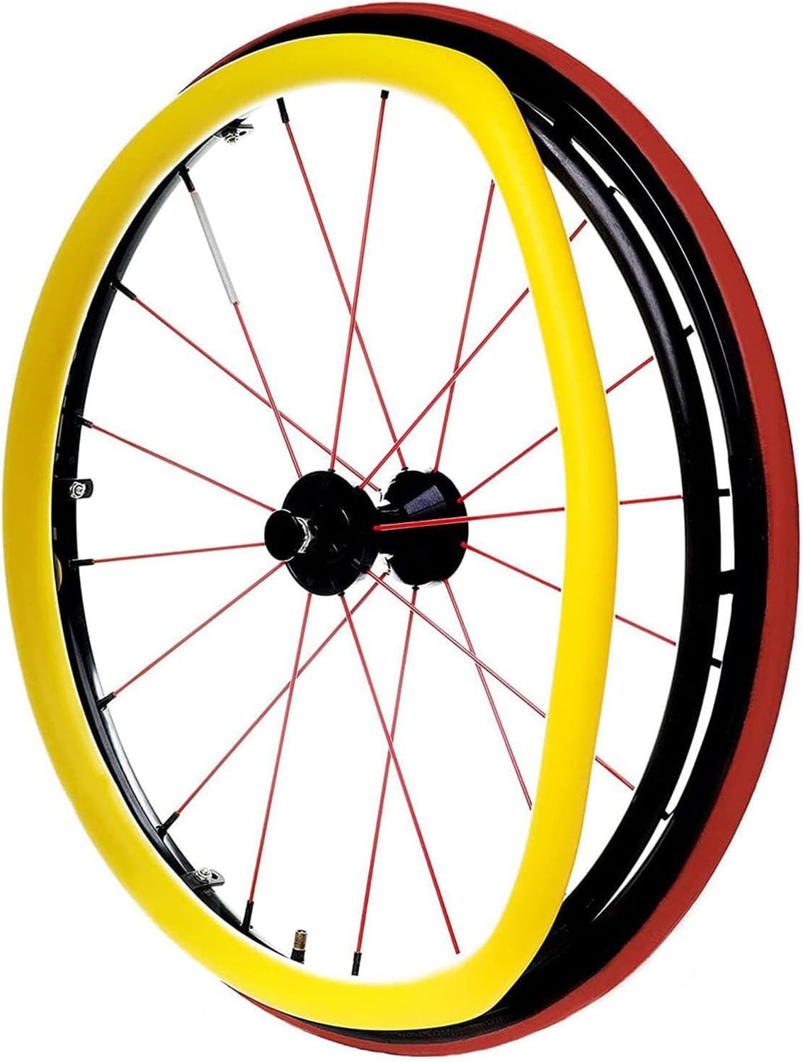 Rutschfeste Silikon-Rollstuhl-Schieber-Abdeckungen für verschleißfeste Handgriff-Rollstuhl-Zubehör, mit Schutzhülle und Hinterradgriffen, 61 cm