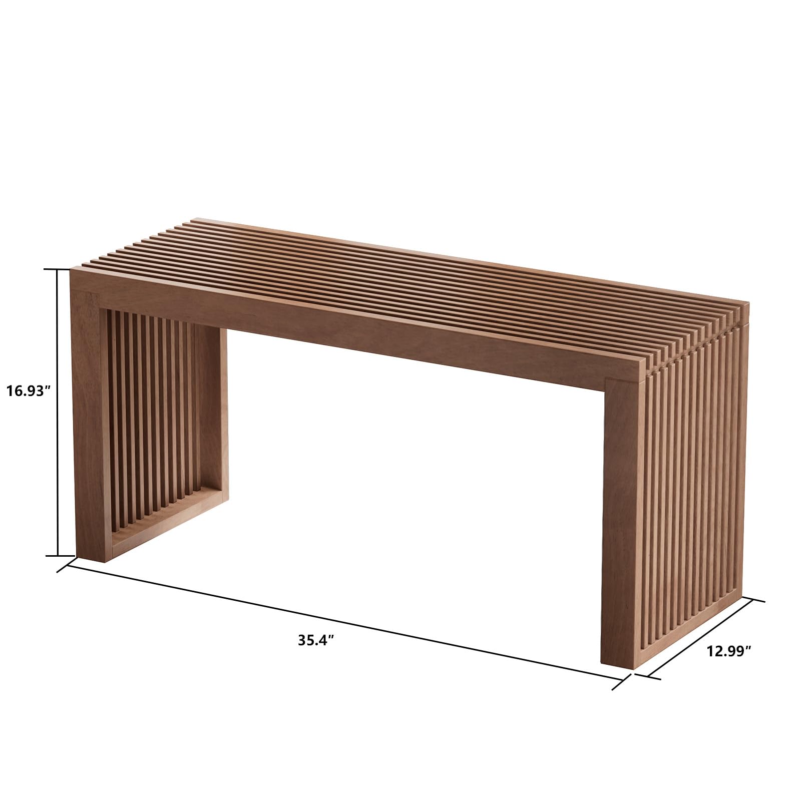 APRTAT Bamboo Dining Bench 35 Inch Indoor Wooden Shoe Benches for Entryway | Entryway Shoe Rack Bench.,Solid Bamboo Benches,for Living Room, Hallway, Bedroom, Bathroom,Easy Assemble,Slatted Design,