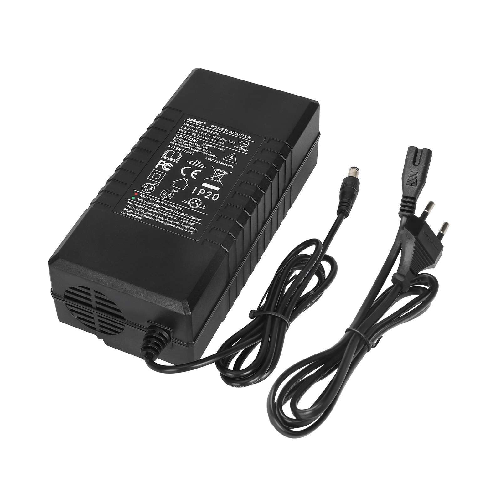 Chargeur 54,6 V 2 A pour Kukirin G2/G2 MAX, Joyor S5, Y8-S, trottinette électrique, chargeur 42 V 2 A pour Xiaomi M365/Segway Ninebot F2 Pro D, E3 Pro D, Max G30/G2 de remplacement avec