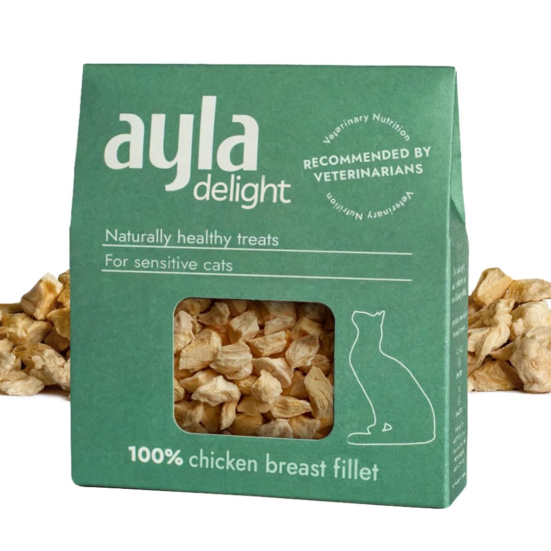 AYLA Premium Freeze-Dried Chicken Breast Fillet | 5x Bundle Protein-Rich Cat Food | Vitality Booster for Coat & Muscles | For Kittens & Adult Cats