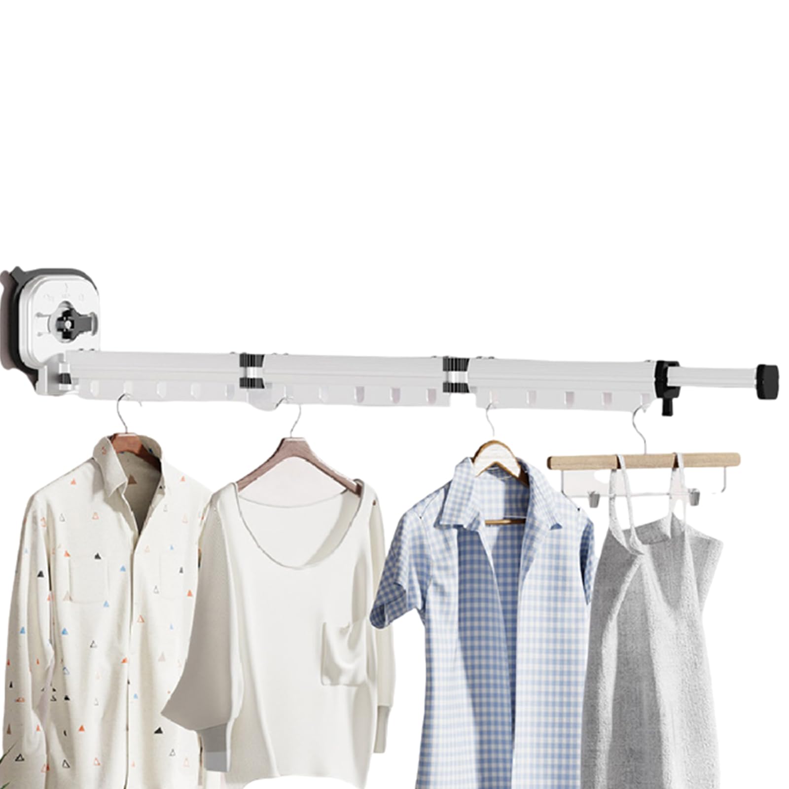 GLDYTVF Foldable Shower Curtain Rod Waterproof Telescopic Curtain Pole Adjustable Bathroom Rod for Easy Installation Rustproof and Durable Perfect for Home Use