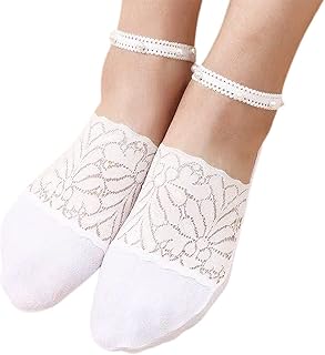 Black Socks Pearl Lace Socks Breathable Invisible Socks Ballerina Socks Non-Slip Socks Transparent Low Socks Alpaca Socks Women 2 Pairs