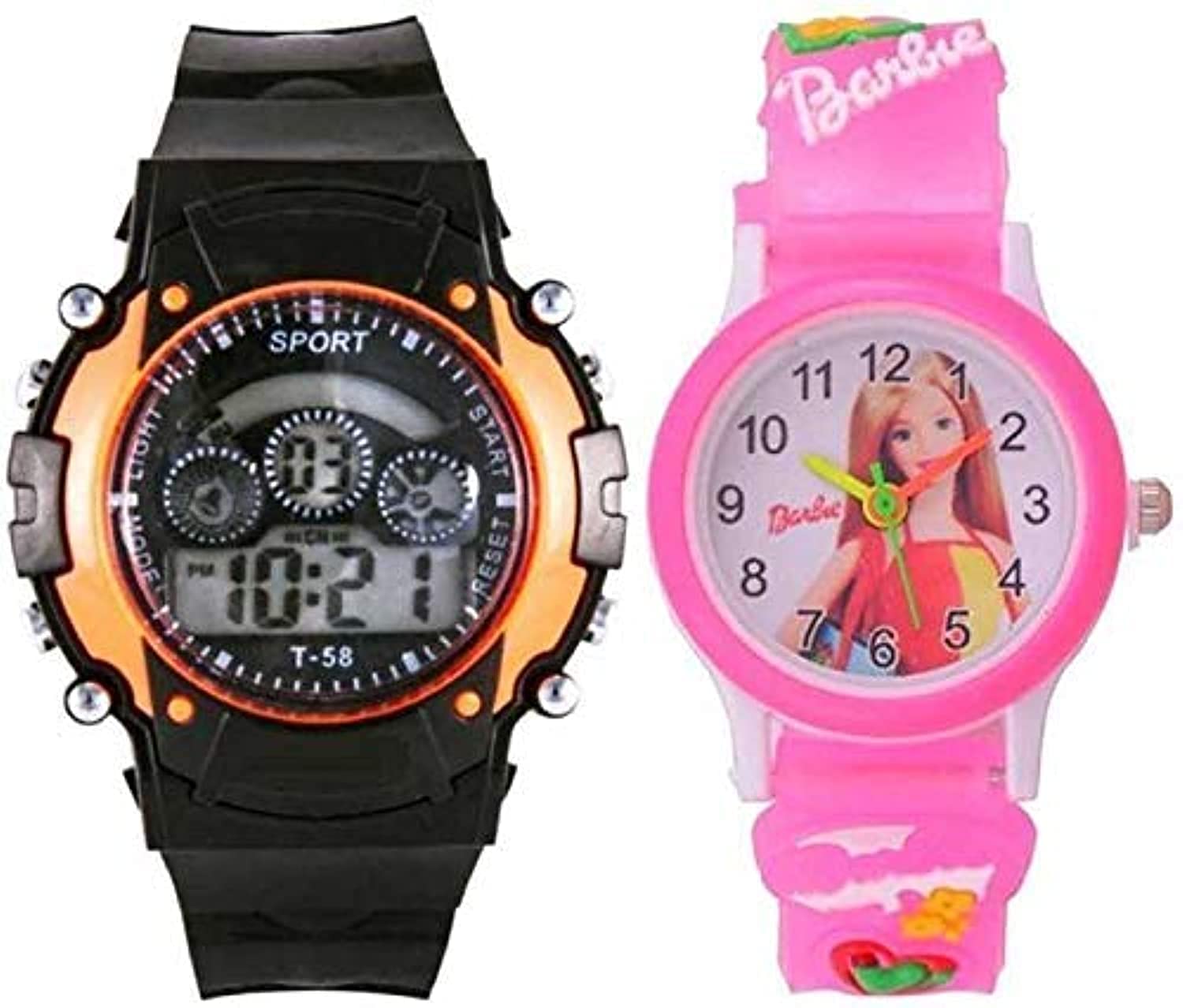 Emartos Digital Sport Watch and Beautiful Pink Analogue Watch for Kids Boys and Girl (B09DZ1JBTL) Amazon Price History, Amazon Price Tracker