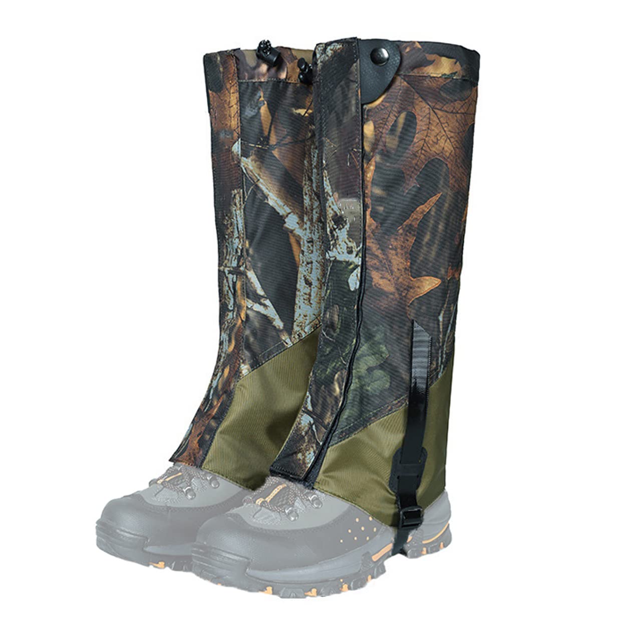 LANGWEI Guêtres De Jambe Camo, Guêtres De Botte De Neige Imperméables, Guêtres De Serpent Anti-Déchirure pour Hommes Femmes Chasse Camping Marche Escalade Ski