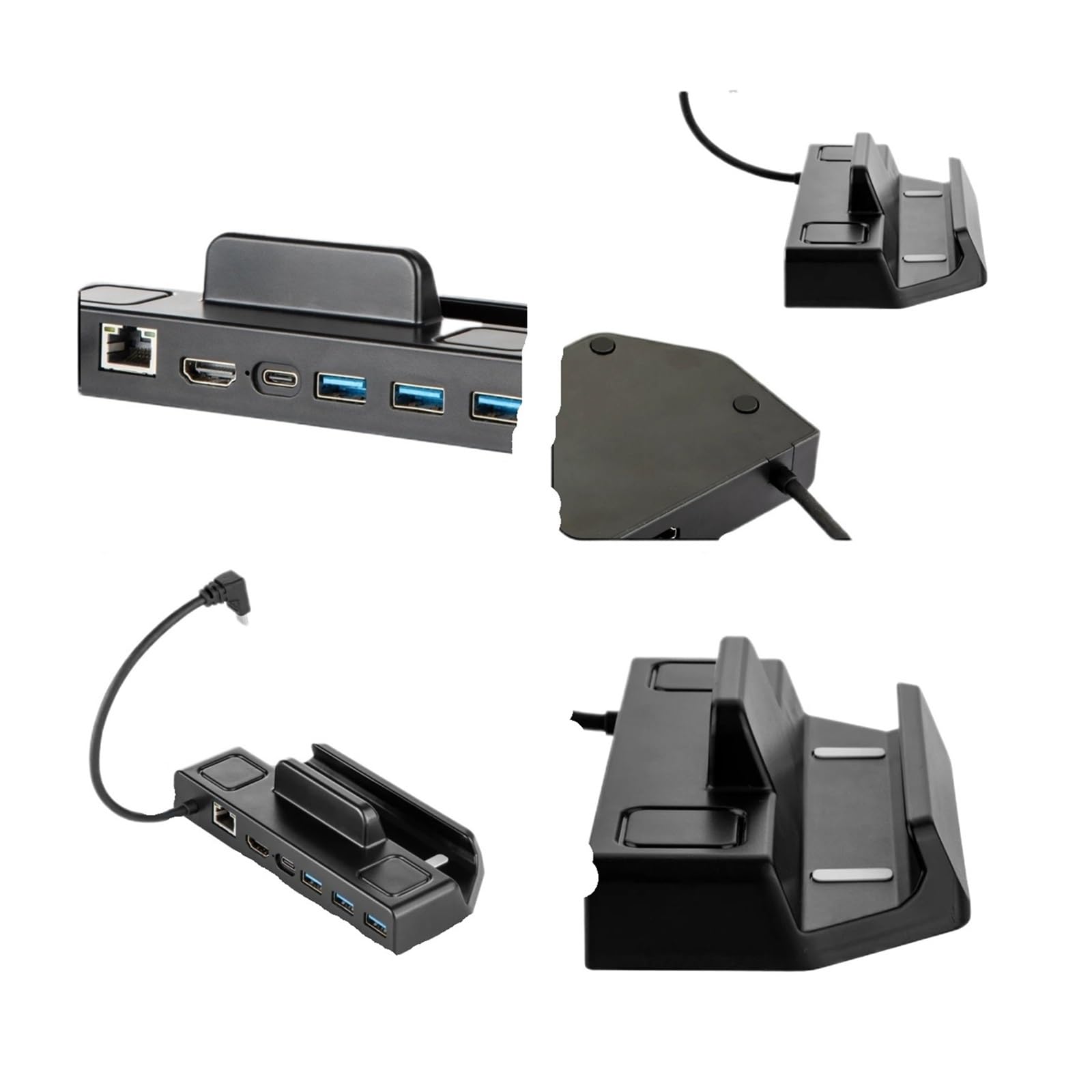 Stacja dokująca 6 w 1 Steam Deck Podstawa TV Stojak Hub Uchwyt USB C do RJ45 Ethernet TY>pe do konsoli OLED