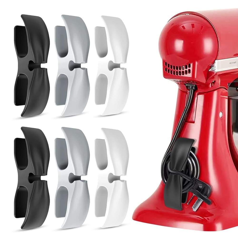 6 Pezzi Organizer per Cavi Elettrodomestici,Cord Organizer a Clip per Cavo Per Elettrodomestici Da Cucina per Cavi da Cucina fermacavi Adesivi per Mixer Tostapane Cooker Air Fryer