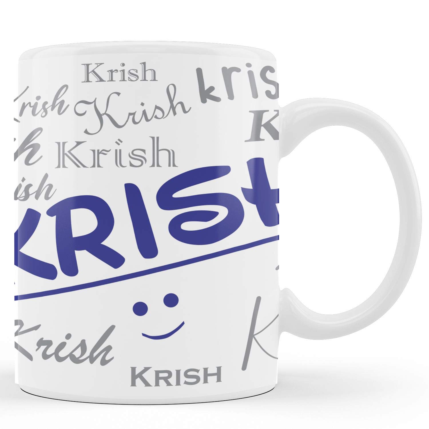 Shree Rani Sati Digital Printed Ceramic Coffee Mug | Krish |Name Text Word Art | 325 Ml