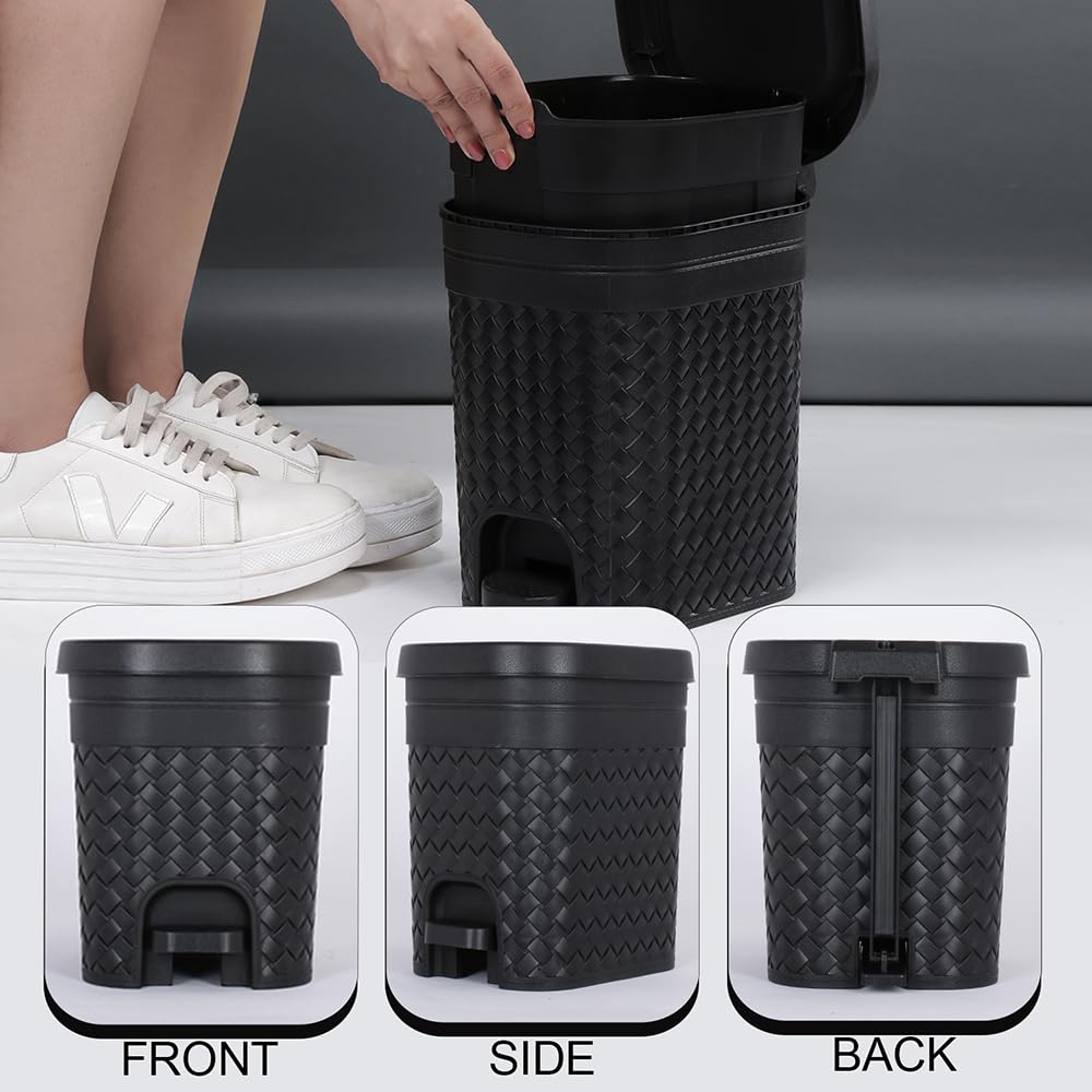 KOLORR Stitch 15L Pedal Bin - Black -4