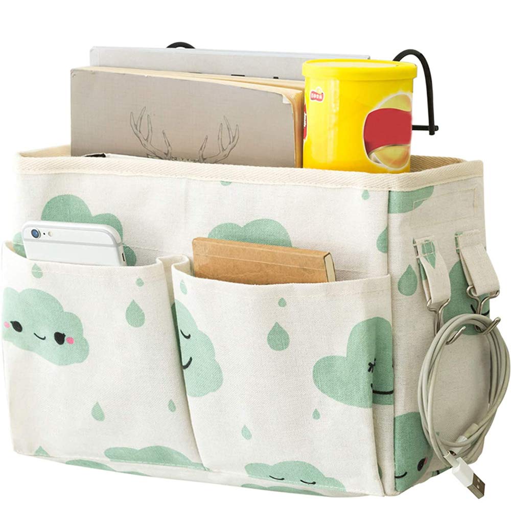 Organizer Da Comodino - 2 Pezzi, Tasche Sospese Per Letto, Per Telecomando, Cellulare, Libri