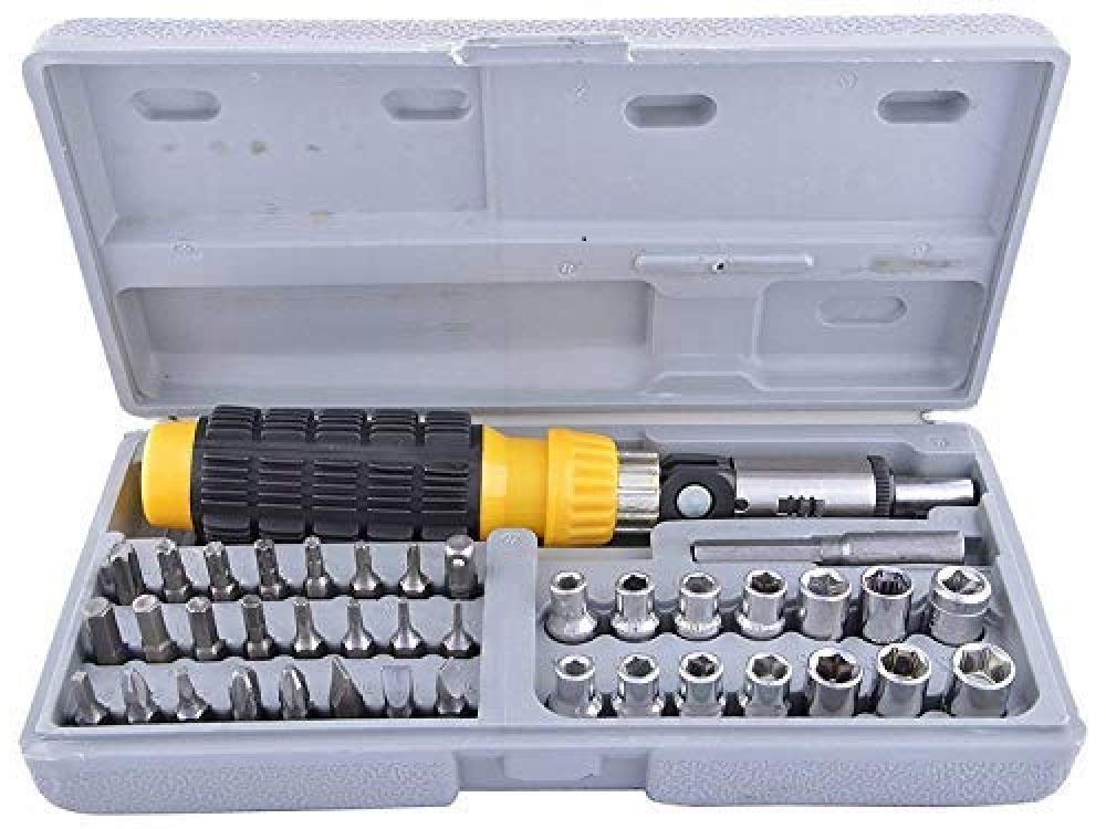 VK MART 41 in 1 Pcs Tool Kit & Screwdriver Tool Kit Foldable Set and Socket Set Standard Screwdriver Set