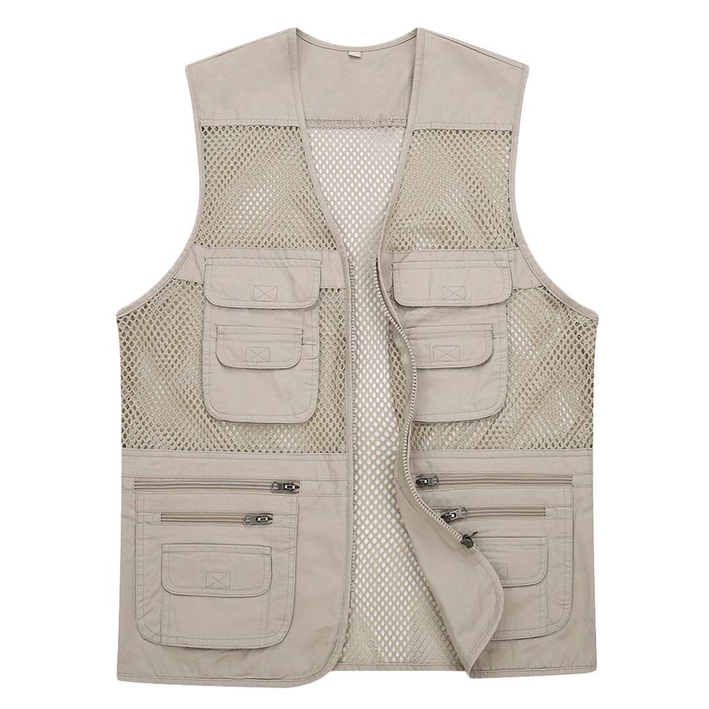 Chaleco de bolsillo chaleco de algodón verano y otoño hombres deportes y ocio chaleco multibolsillos