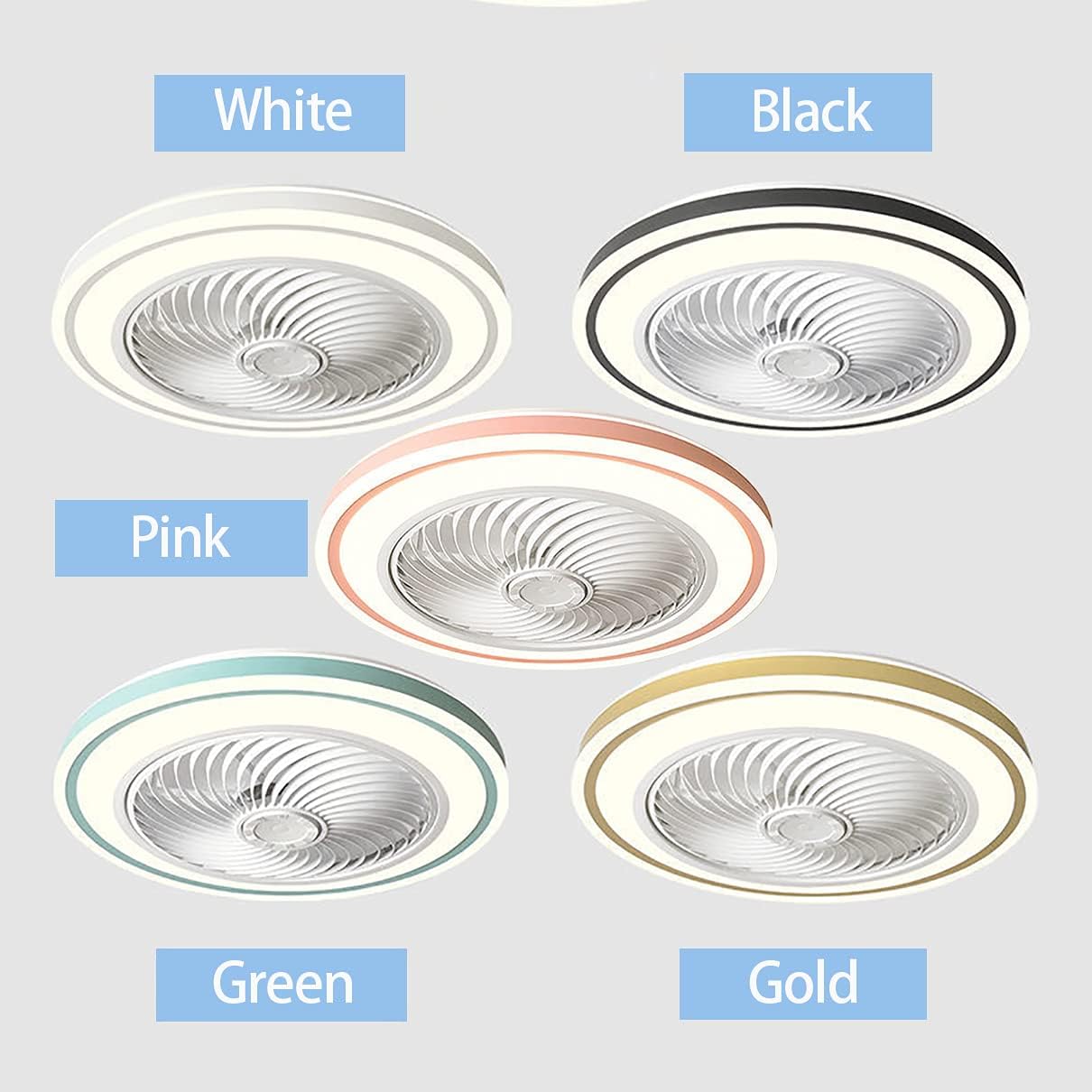 Silent Fan with Ceililight and Remote Control 3 Speeds Bedroom Led Fan Ceililight with Timer 36W Modern Liviroomt Ceilifan Light/D