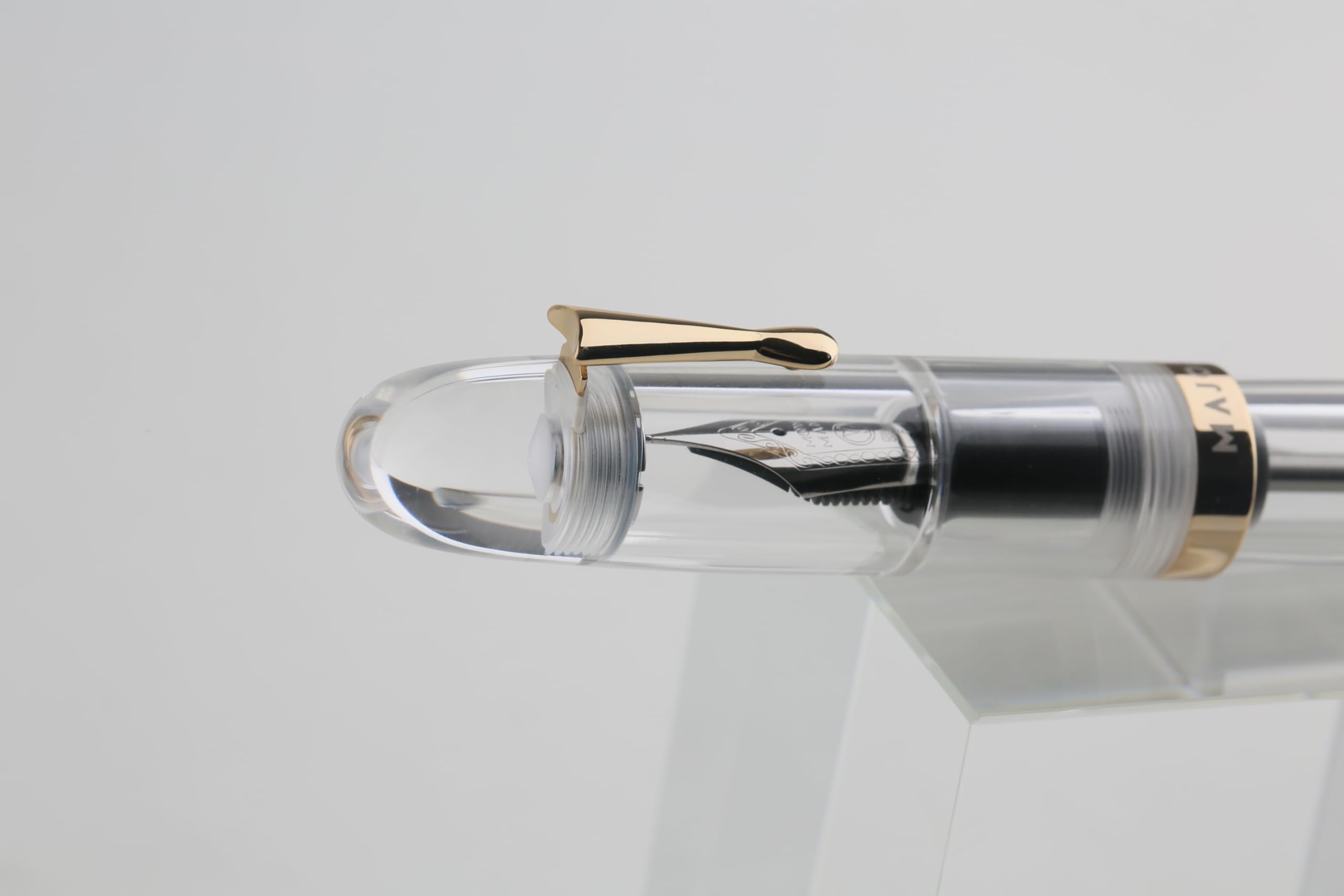 erofa Majohn C4 Eyedropper Füllfederhalter, extra feine Feder, transparentes Acryl, große Größe, Schreibstifte für Büro, Geschäft, mit Box