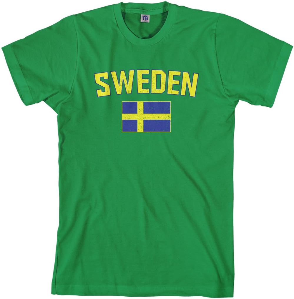 Threadrock Men's Sweden Flag T-Shirt