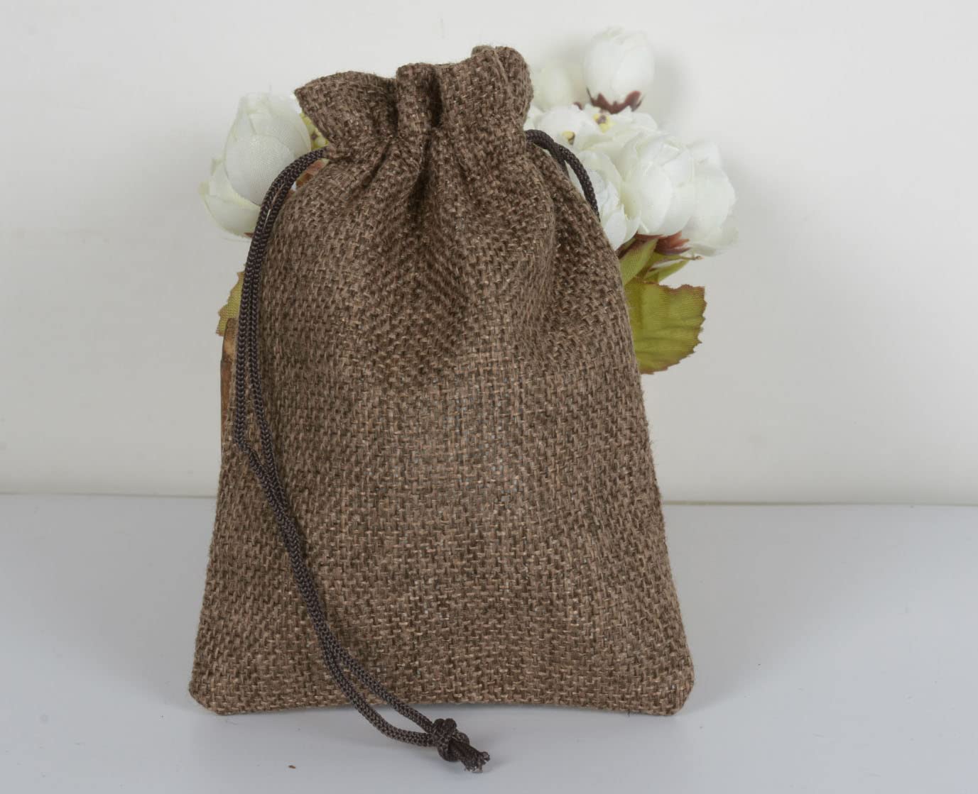 100 Sacchetti Di Iuta Con Coulisse - 7x9cm Per Confetti E Regali - Foto 2