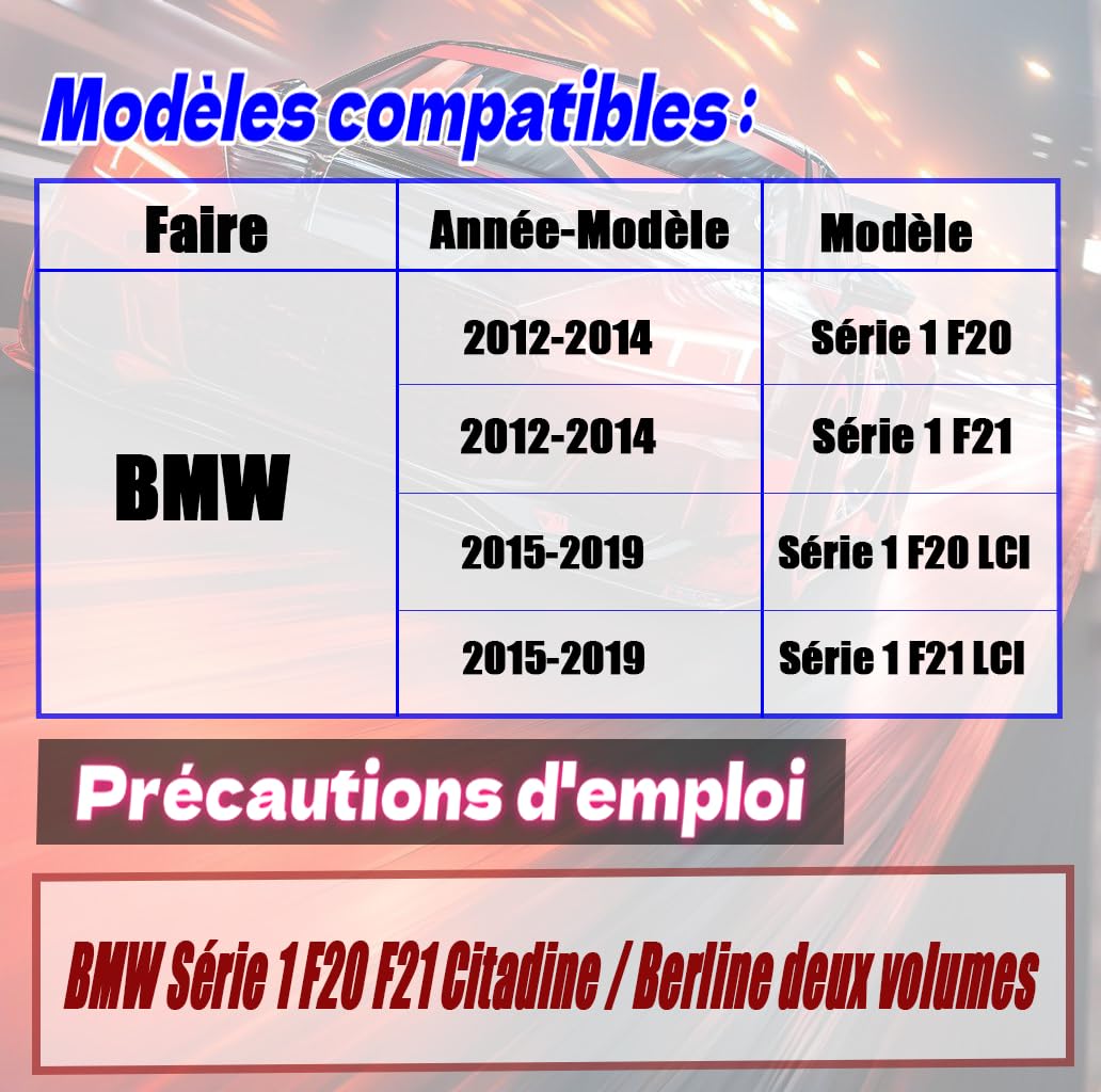 MUTUSAISI Aileron becquet Spoiler pour BMW Serie 1 F20 F21 2012-2019 114d/ 114i/ 116d/ 116i/ 118d/ 118i/ 120d/ 120i/ 125d/ 125i/ M135i/ M140i Noir Brillant de Coffre de Toit Hayon Arrière Accessoires
