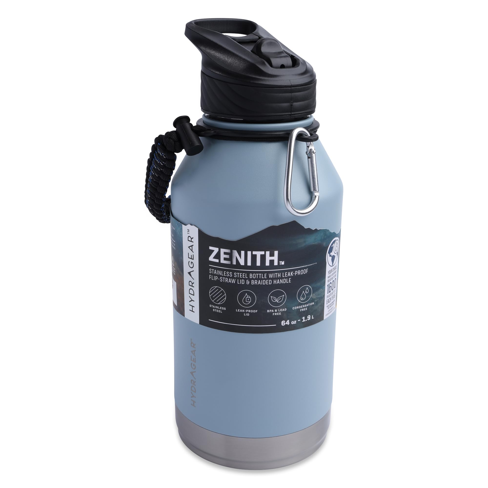 Amazon.com: Hydragear Zenith Straw Stainless Steel Bottle with