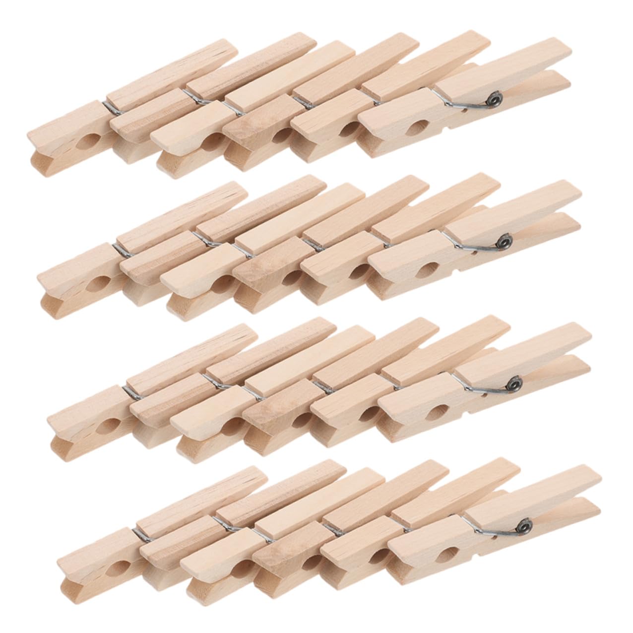 BESPORTBLE 150 Mollette in Legno Multifunzione Antivento 72X10 CM per Bucato Mini Mollette per Calzini e Vestiti per Interni Esterni e Viaggi